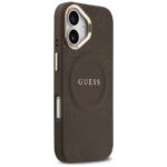 Case Guess Peony Hot Stamp MagSafe for iPhone 17 brown - imagine 4