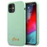 Guess GUHCP12SLSLMGGN iPhone 12 mini 5,4" green hardcase Metal Logo Script
