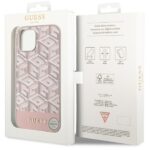 Guess GUHMP14MHGCFSEP iPhone 14 Plus/ 15 Plus 6.7" pink hard case GCube Stripes MagSafe - imagine 8
