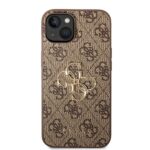 Guess GUHCP15S4GMGBR iPhone 15 / 14 / 13 6.1" brown hardcase 4G Big Metal Logo - imagine 3