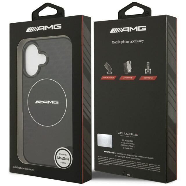 AMG Double Layer Transparent Smocked MagSafe Case for iPhone 17 Black - imagine 8