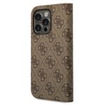 Guess GUBKP14XHG4SHW iPhone 14 Pro Max 6,7" brown book 4G Vintage Gold Logo - imagine 2