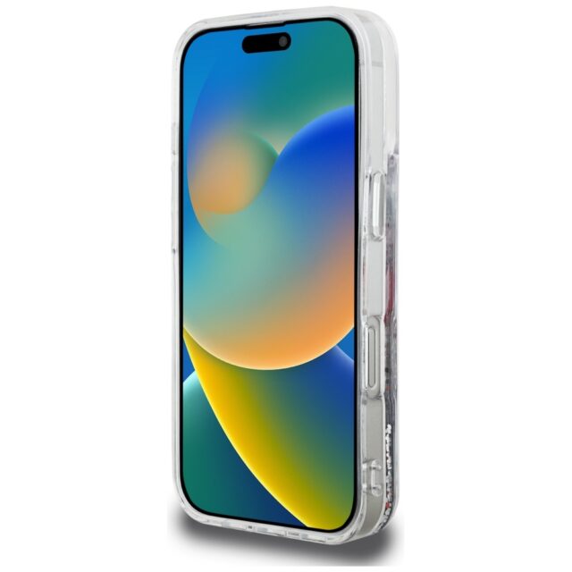 Case Karl Lagerfeld Liquid Glitter       Choupette Logo for iPhone 16 Pro Max transparent - imagine 5