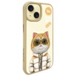 Nimmy case iPhone 15 6.1" khaki Cool&Cute 2.0 Cat - imagine 2