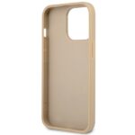 Guess GUHCP14XPSATLE iPhone 14 Pro Max 6,7" beige hardcase SaffianoTriangle Logo - imagine 7