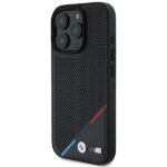 BMW BMHMP16L23PUPDK iPhone 16 Pro 6.3" black hardcase M Perforated Tricolor Line MagSafe - imagine 2