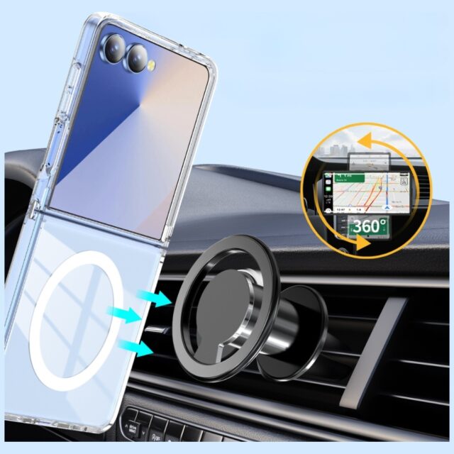 Case Beline Clear MagSafe for Samsung Galaxy Z Flip7 transparent - imagine 4