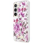 Guess GUHCS23MHCFWST S23+ S916 white hardcase Flower Collection - imagine 2