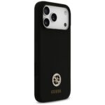 Guess Silicone Logo Strass 4G MagSafe Case for iPhone 17 Pro Max Black - imagine 4