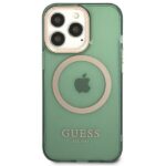 Guess GUHMP13LHTCMA iPhone 13 Pro / 13 6,1" khaki hard case Gold Outline Translucent MagSafe - imagine 3