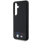 Case BMW Leather Tricolor Stripe MagSafe for Samsung Galaxy S25 black - imagine 6