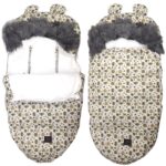 Extralink Infant Sleeping Bag for Stroller, Car Seat, Sledge with Ears, Faux Fur Insulated, 100cm Leaves