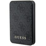 Guess Powerbank 15W GUPB5LP4GEGK 5000mAh black 4G Leather Metal Logo