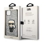 Karl Lagerfeld KLHCP14MGFKPG iPhone 14 Plus / 15 Plus 6,7" hardcase silver Glitter Flakes Iko - imagine 8