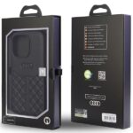 Audi Genuine Leather iPhone 13 Pro / 13 6.1" black hardcase AU-TPUPCIP13P-Q8/D1-BK - imagine 5