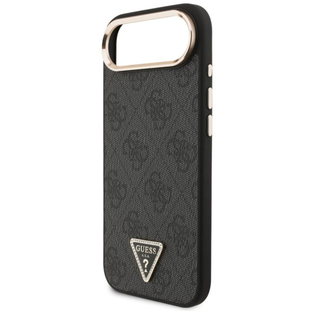 Case Guess 4G Triangle Logo MagSafe for iPhone Air black gold - imagine 6