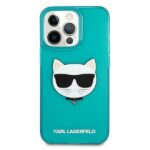 Karl Lagerfeld KLHCP13LCHTRB iPhone 13 Pro / 13 6,1" blue hardcase Glitter Choupette Fluo - imagine 3