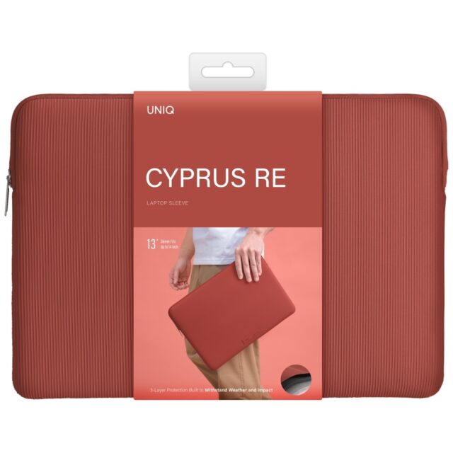 Laptop Sleeve UNIQ Cyprus Ridge Edition 14" waterproof neoprene red - imagine 6