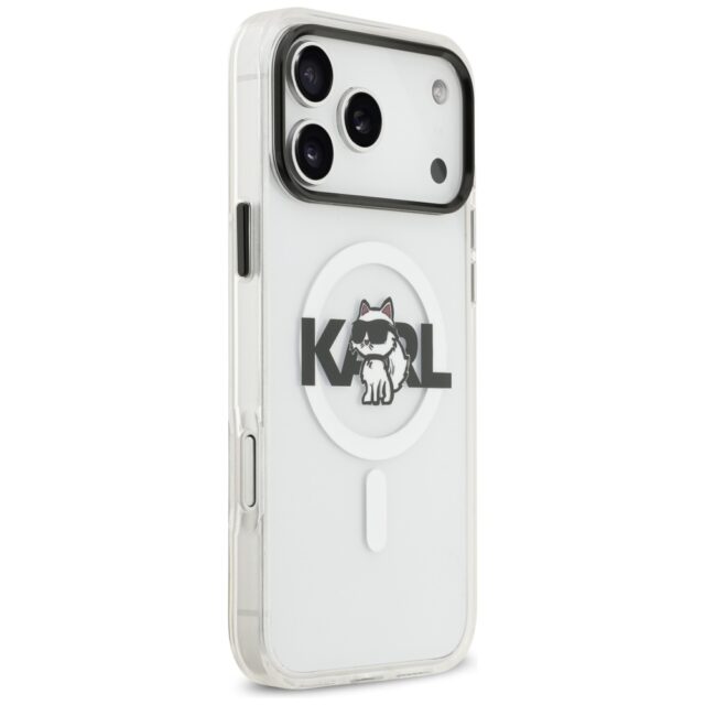 Karl Lagerfeld IML Choupette Sketch Logo MagSafe Case for iPhone 17 Pro Clear - imagine 4