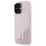 Karl Lagerfeld KLHMP16SSCMKMPCP iPhone 16 6.1" pink hardcase Silicone Shadow Metal Initial - imagine 2