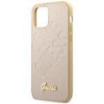 Guess GUHCP12SPUILGLG iPhone 12 mini 5,4" gold hardcase Iridescent Love Script Gold Logo - imagine 6