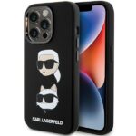 Karl Lagerfeld KLHCP15LSDHKCNK iPhone 15 Pro 6.1" black Silicone Karl&Choupette Head