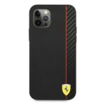 Ferrari FESAXHCP12LBK iPhone 12 Pro Max 6,7" black hardcase On Track Carbon Stripe - imagine 3