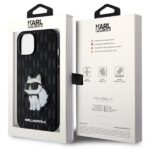 Karl Lagerfeld KLHCP14SSAKHPCK iPhone 14/ 15 / 13 6.1" black Saffiano Monogram Choupette - imagine 8