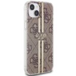 Guess GUHCP15MH4PSEGW iPhone 15 Plus /14 Plus 6.7" brown hardcase IML 4G Gold Stripe - imagine 4