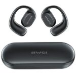 AWEI Air Conduction HeadphonesT69 + Docking Station Black Air Conduction