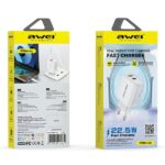 AWEI PD81-EU 22.5W GaN white charger - imagine 2
