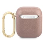 Guess GUA2SASMP AirPods cover pink Saffiano Script Metal Collection - imagine 2