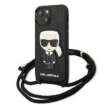 Karl Lagerfeld KLHCP13SCMNIPK iPhone 13 mini 5,4" hardcase black Leather Monogram Patch and Co