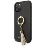 Guess GUHCN58RSSABK iPhone 11 Pro black hard case Saffiano with ring stand - imagine 2