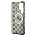Case Karl Lagerfeld Button Karl & Choupette Heads On KL Pattern MagSafe Samsung Galaxy S25 Ultra bla - imagine 7