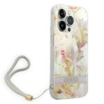 Guess GUOHCP14LHFLSU iPhone 14 Pro 6,1" purple hardcase Flower Strap - imagine 3