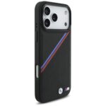 BMW M Tricolor Metal Logo MagSafe Case for iPhone 17 Pro Max Black - imagine 4