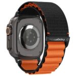 Pasek Spigen WBF1 do Apple Watch          6/7/8/9/10/11/SE/SE 3/Ultra 1/Ultra 2 44/45/46/49mm czarno-pomarańczowy