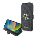 Guess GUBKP16S4GMGGR iPhone 16 6.1" black book 4G Metal Logo