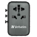 Verbatim Travel Adapter EU/UK/US GaN 2xUSB-A/2xUSB-C PD 65W UTA-05 black 32120 - imagine 4