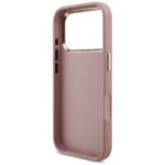 Guess Fixed Glitter Big 4G Metal Frame Case for iPhone 17 Pro Pink - imagine 7