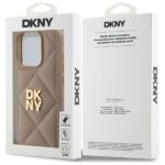 DKNY DKHCP15LPQDSLE iPhone 15 Pro 6.1"  beige Quilted Stack Logo - imagine 8