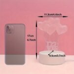 3D Heart Night Light Extralink Home, Optical Illusion for Bedroom USB - imagine 5
