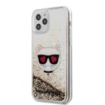 Karl Lagerfeld KLHCP12LLCGLGO iPhone 12 Pro Max 6,7" gold hardcase Liquid Glitter Choupette - imagine 2
