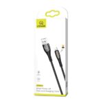 USAMS Braided U-Tone Lightning Cable 1.2m Power-off 2A Fast Charging black SJ344USB01 (US-SJ344) - imagine 10