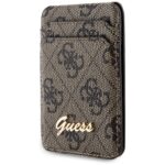 Guess Wallet Card Slot Stand GUWMSHG4SHW brown MagSafe 4G Classic Logo - imagine 2