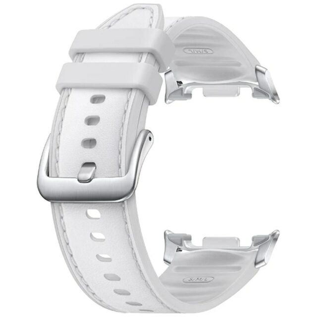 Band Samsung Hybrid for Galaxy Watch8 Classic (S/M/L) white - imagine 3