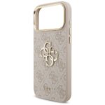 Guess 4G Big 4G Classic Logo Big Strap Metal Buttons Case for iPhone 17 Pro Max Pink - imagine 6