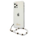 Guess GUHCP12LKPSWH iPhone 12 Pro Max 6,7" Transparent hardcase White Pearl - imagine 2