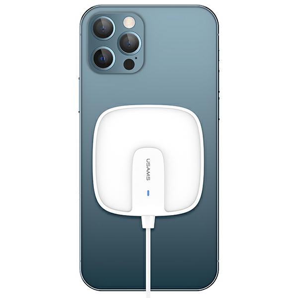 cps-4e46dee09265b4973e0900bf760e6c7a-2025-12-07-08-46-52 USAMS Inductive Charger US-CD159 magnetic W1 15W Extra-thin iPhone 12 series white CD159DZ02 - imagine 1